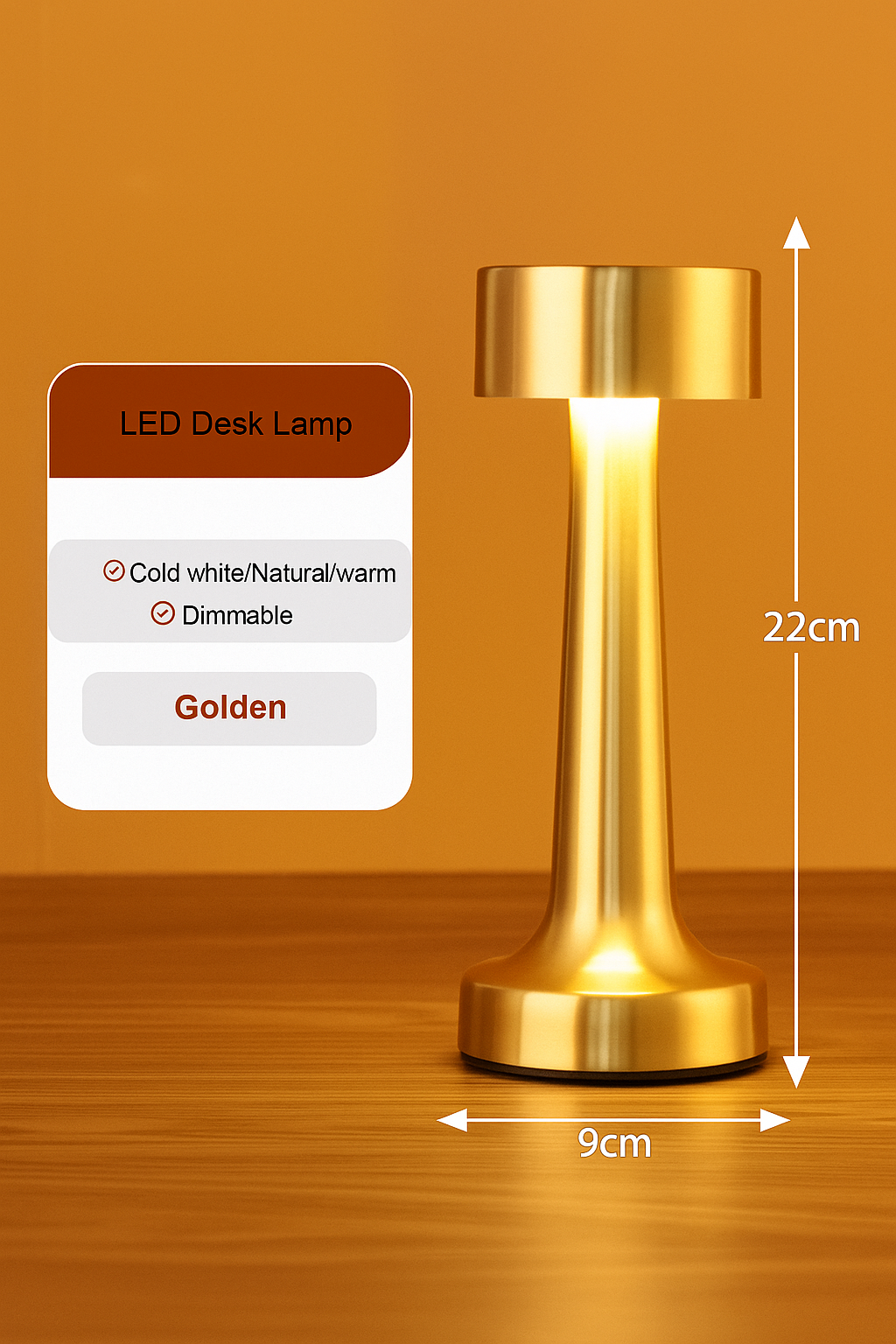 Luxury Dumbbell-Inspired Retro Metal Touch Lamp Aellona™