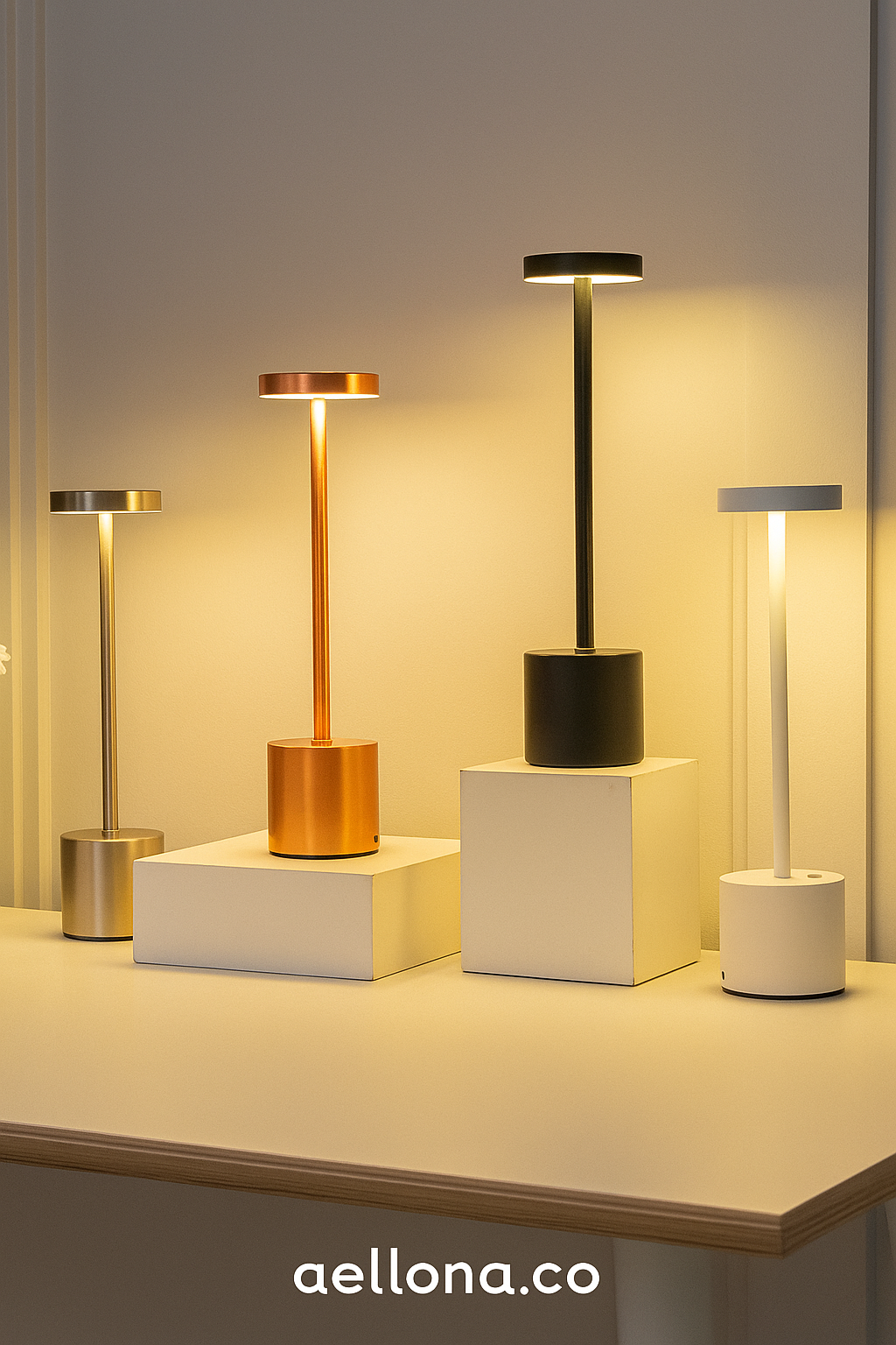 Minimalist Long-Neck LED Touch Lamp | Aellona™
