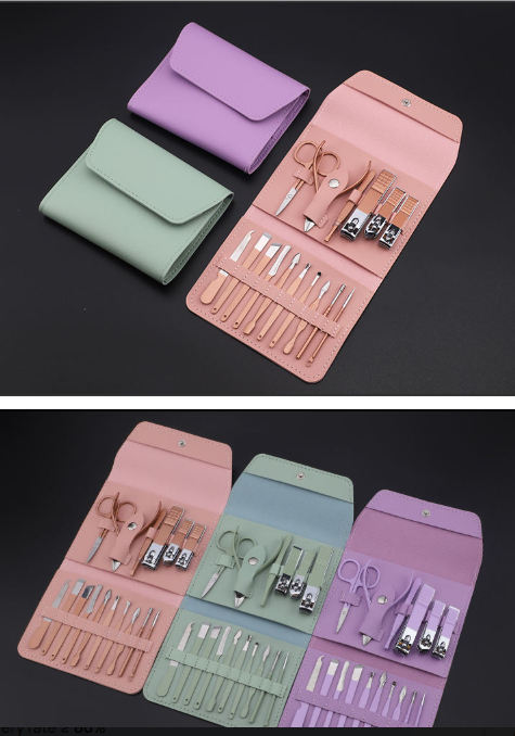 Manicure Set Nail Clipper Kit 16 Pieces Stainless Steel Manicure Kit Professional Pedicure Set for Women Nail Care Tools with Luxurious Travel Case