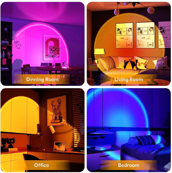 Sunset Lamp Projector 16 Color LED Light