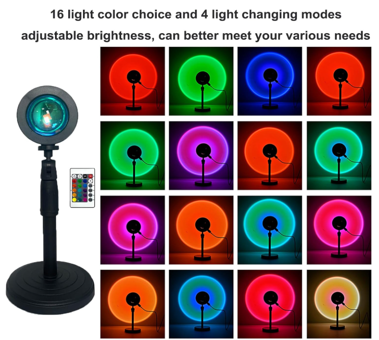 Sunset Lamp Projector 16 Color LED Light