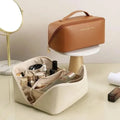 Leather Cosmetic Organizer Pouch