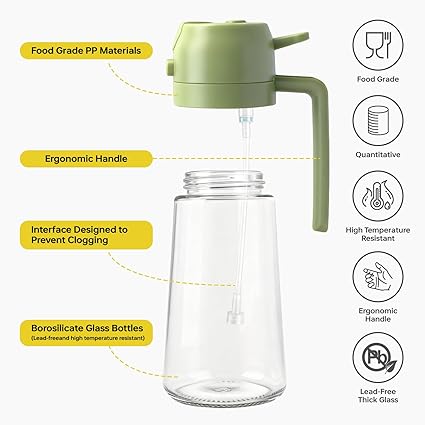 2 in 1 Leakproof Oil Dispenser Bottle for kitchen (500ML)