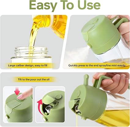 2 in 1 Leakproof Oil Dispenser Bottle for kitchen (500ML)