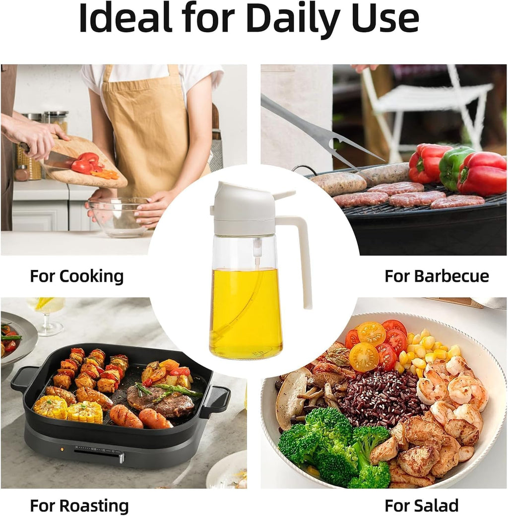 2 in 1 Leakproof Oil Dispenser Bottle for kitchen (500ML)