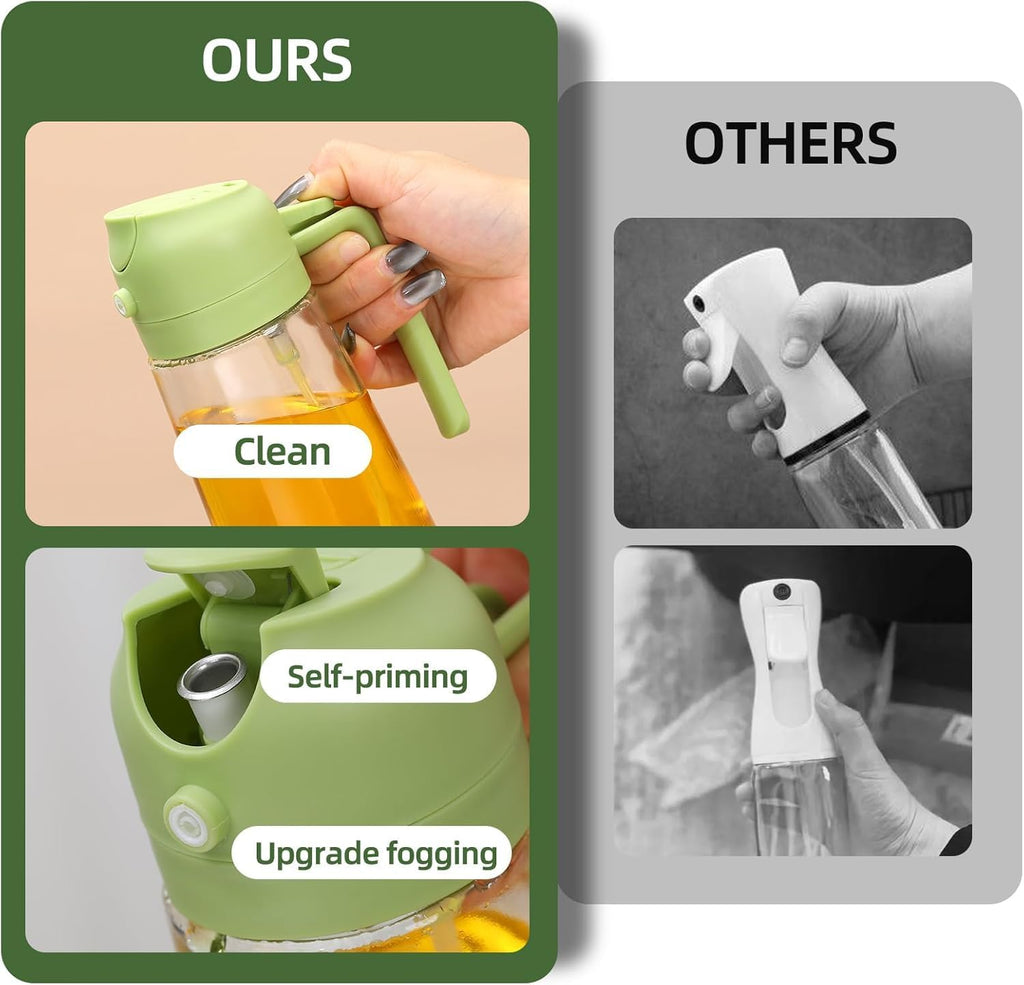 2 in 1 Leakproof Oil Dispenser Bottle for kitchen (500ML)