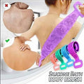 Silicone Back Scrubber Belt Pack of 2 – 28 Inch Dual-Sided Bath Exfoliator (Blue)
